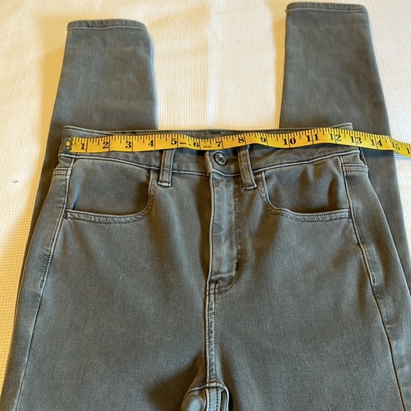 American Eagle 360 Next Level Stretch Super Hi Rise Jegging Size 2 Gray - Picture 9 of 13